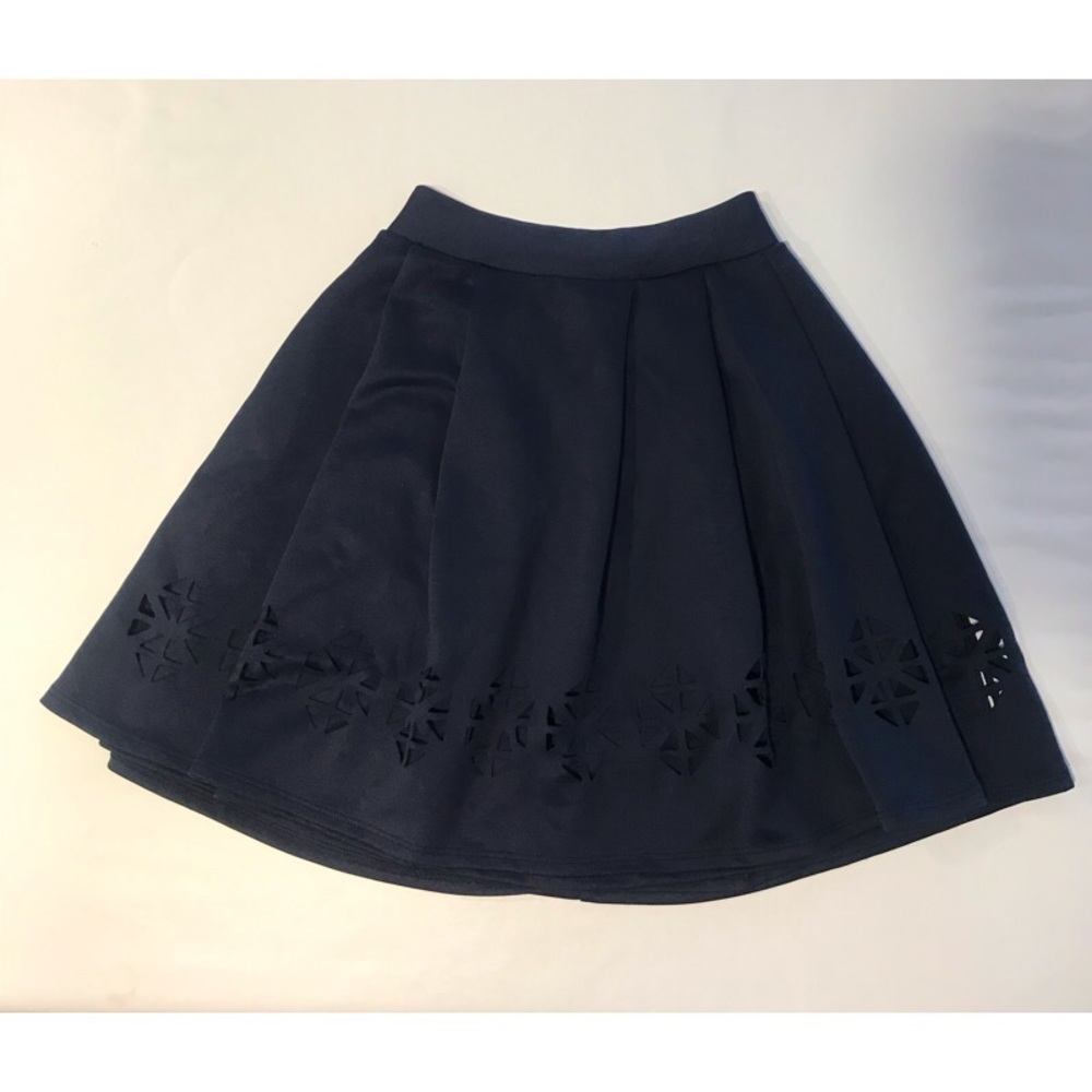 **LAST CHANCE**Navy Blue High-Waisted Circle Skirt
